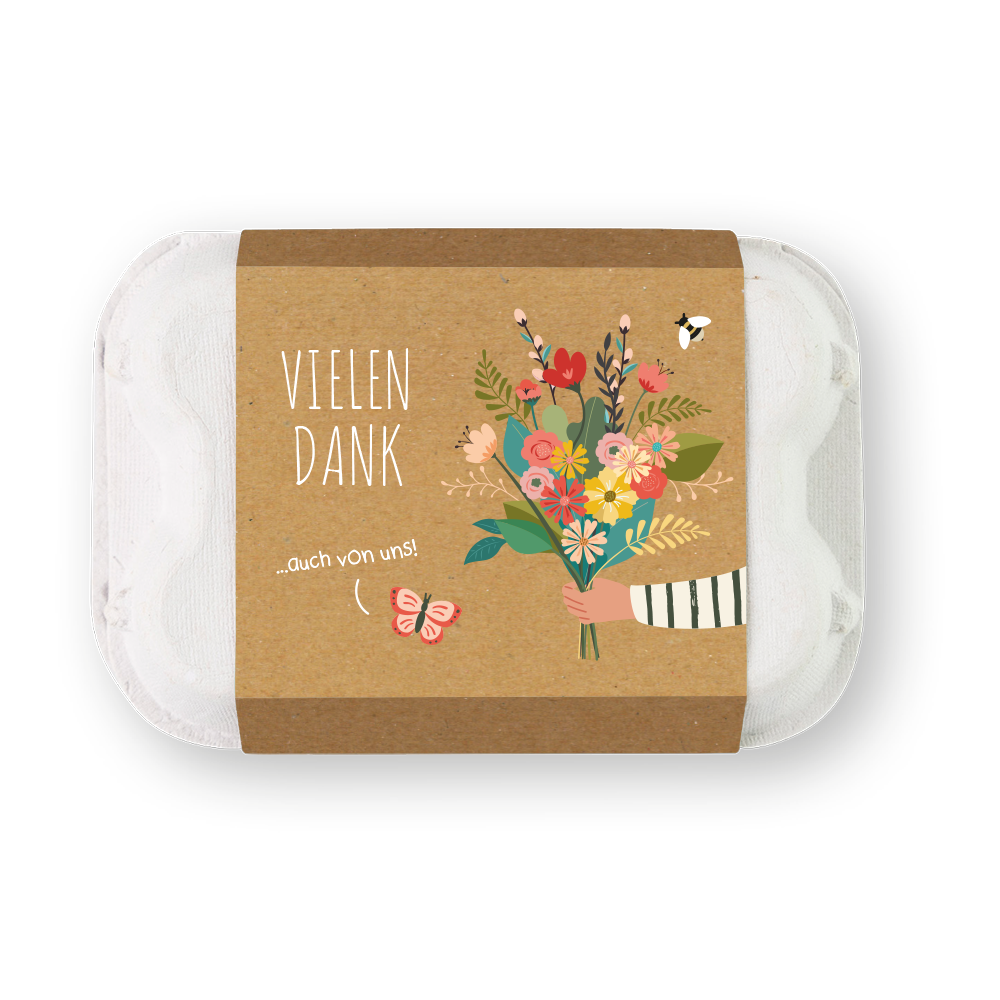 Eierschachtel "Vielen Dank" - Blossombs