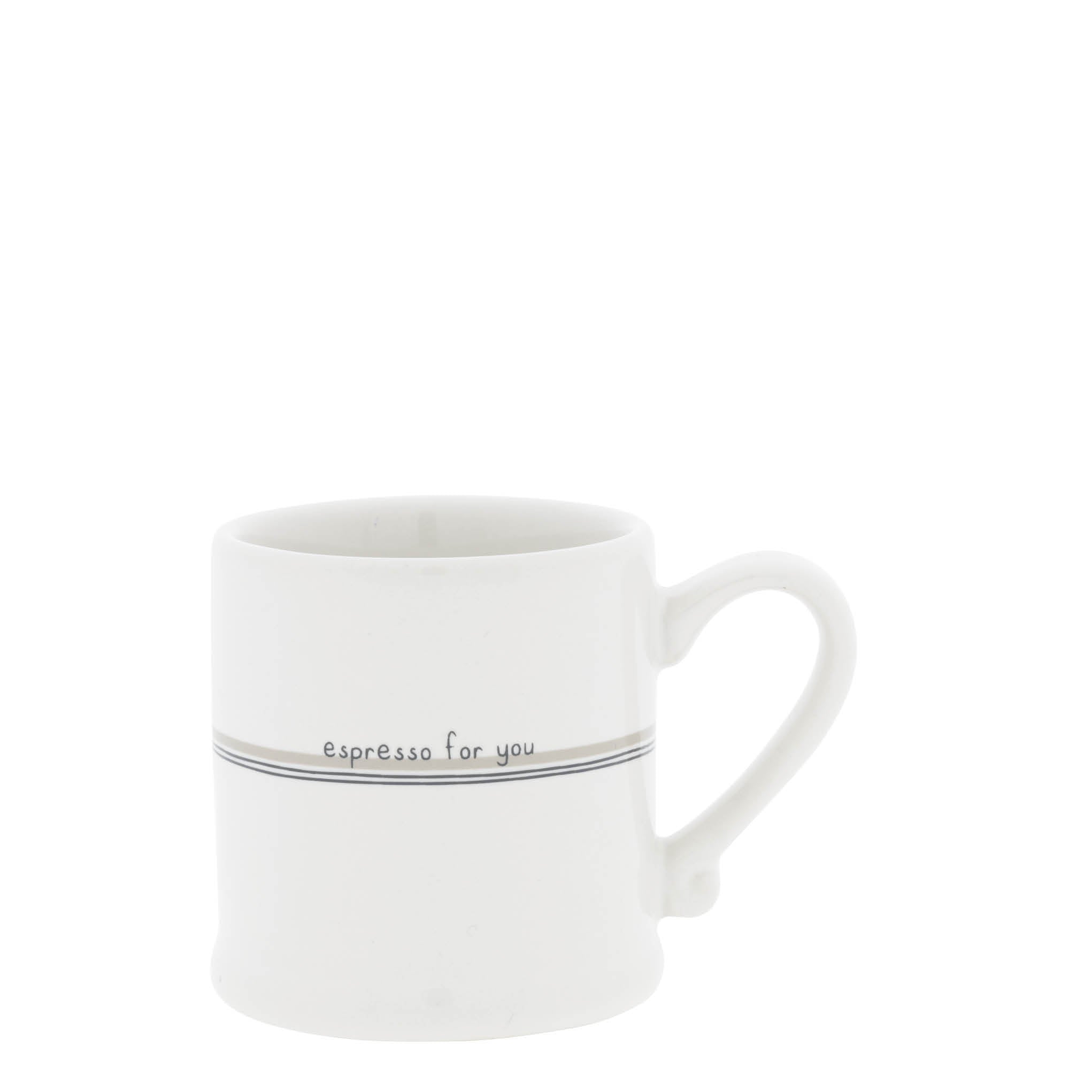 Espressotasse "Espresso for you" beige - Bastion Collections
