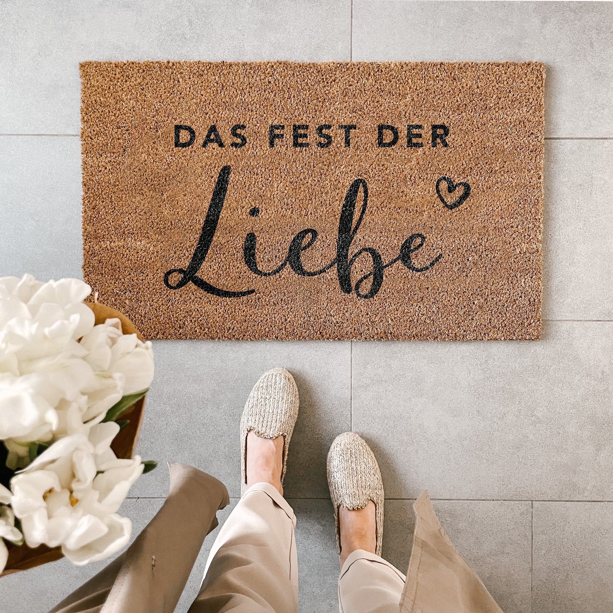 Fussmatte "Fest der Liebe" 75x45cm – Kokos - Eulenschnitt