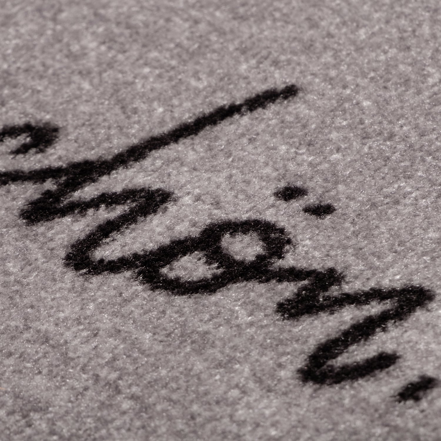 Fussmatte mit Spruch "Wie schön, DICH ZU SEHEN" grau 75x25cm – waschbar - Eulenschnitt