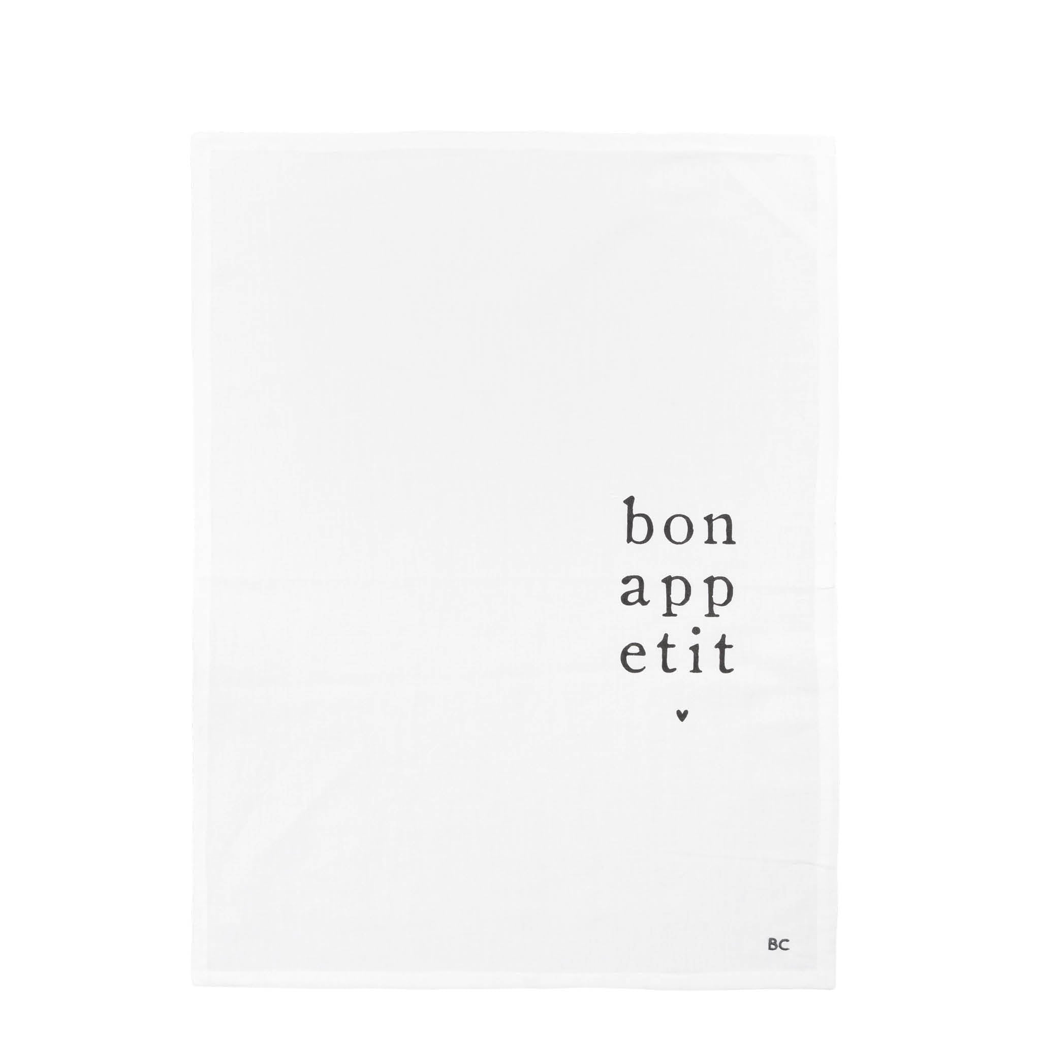 Geschirrtuch "bon appetit" weiss - Bastion Collections