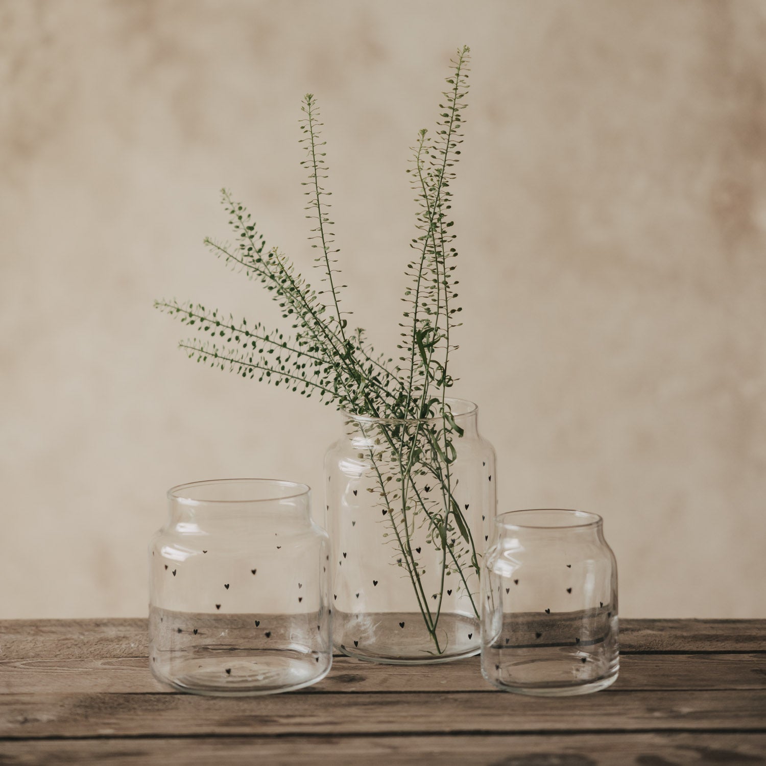 Glass vase hearts small black - Eulenschnitt (Image 3)