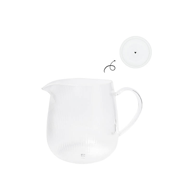 Glaskrug "ribbed" mittel - Bastion Collection