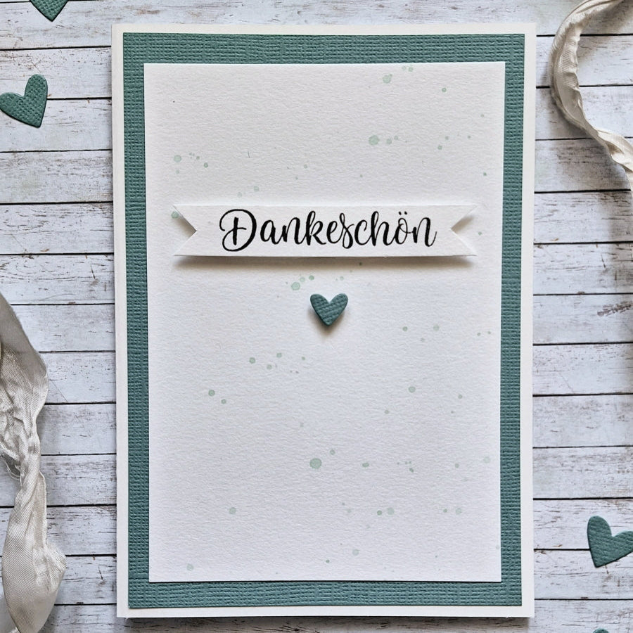 Grusskarte "Dankeschön" – handgemacht