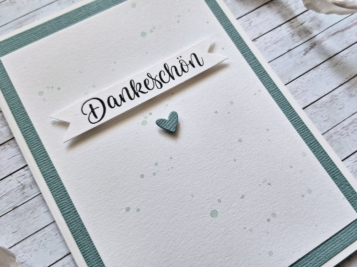 Grusskarte "Dankeschön" – handgemacht