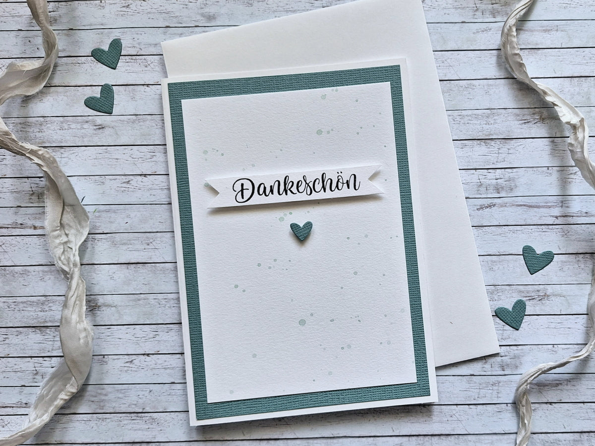 Grusskarte "Dankeschön" – handgemacht
