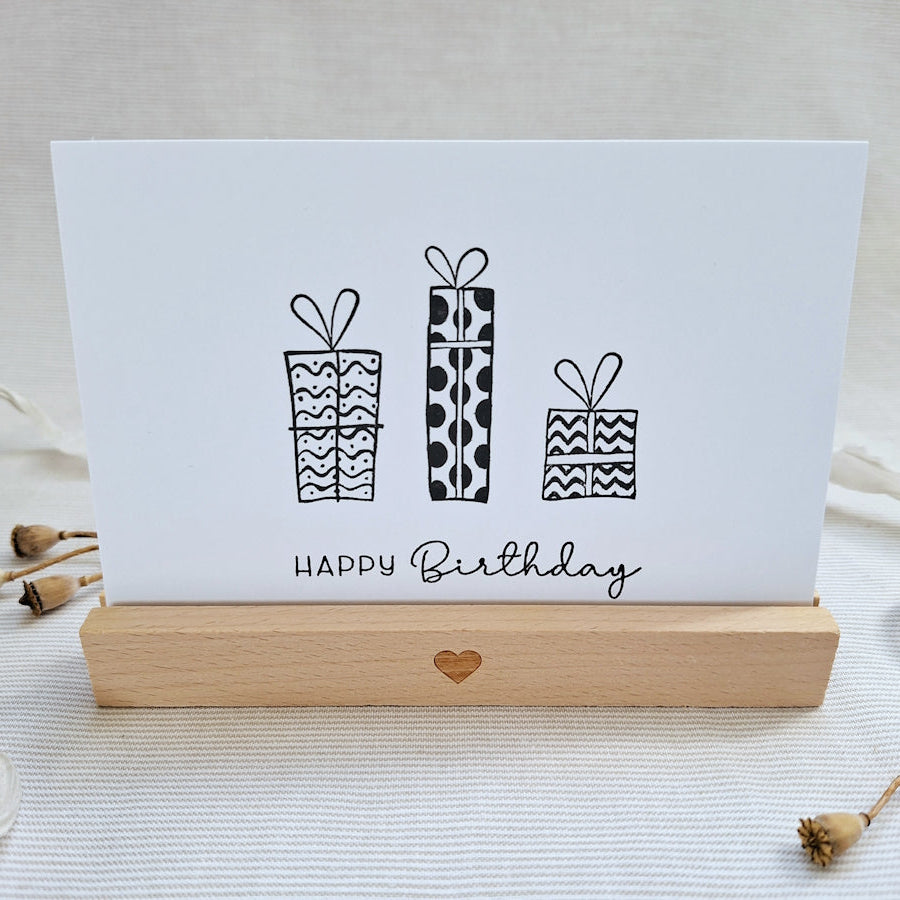 Postkarte "Happy Birthday" – handgemacht