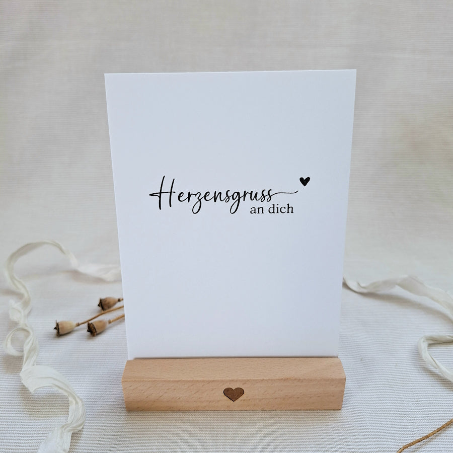 Postkarte "Herzensgruss an dich" – handgemacht