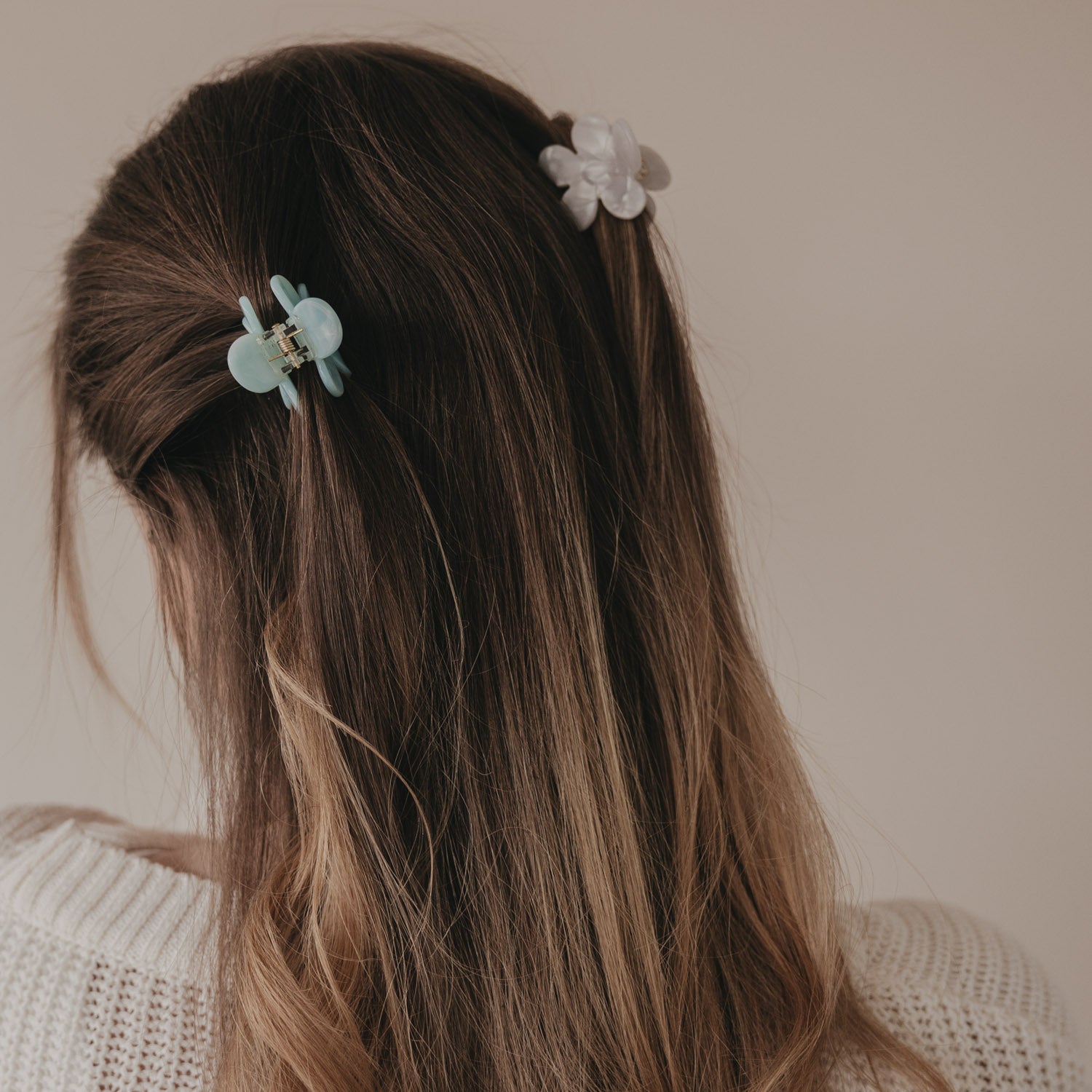Haarspange Blume Mint - Eulenschnitt