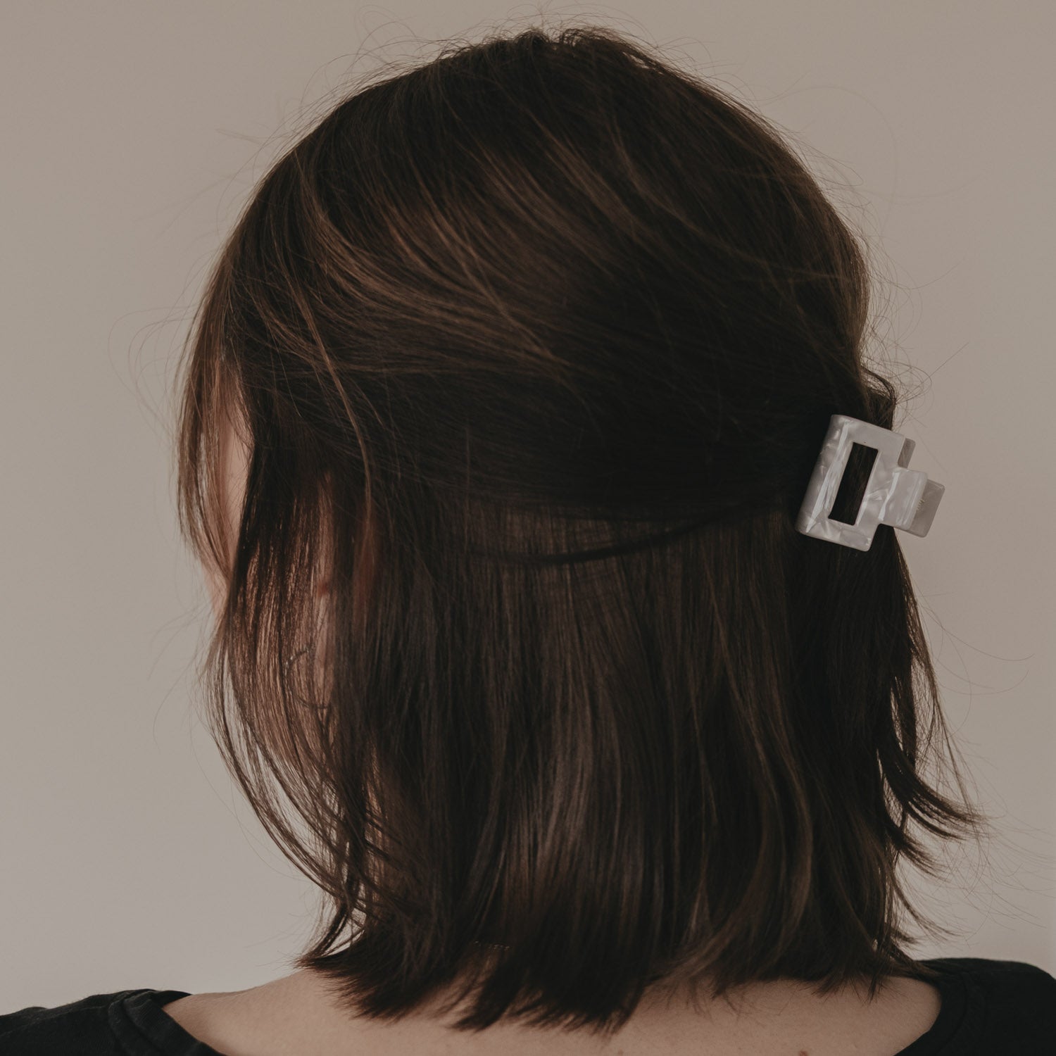 Haarspange eckig Pearl klein - Eulenschnitt