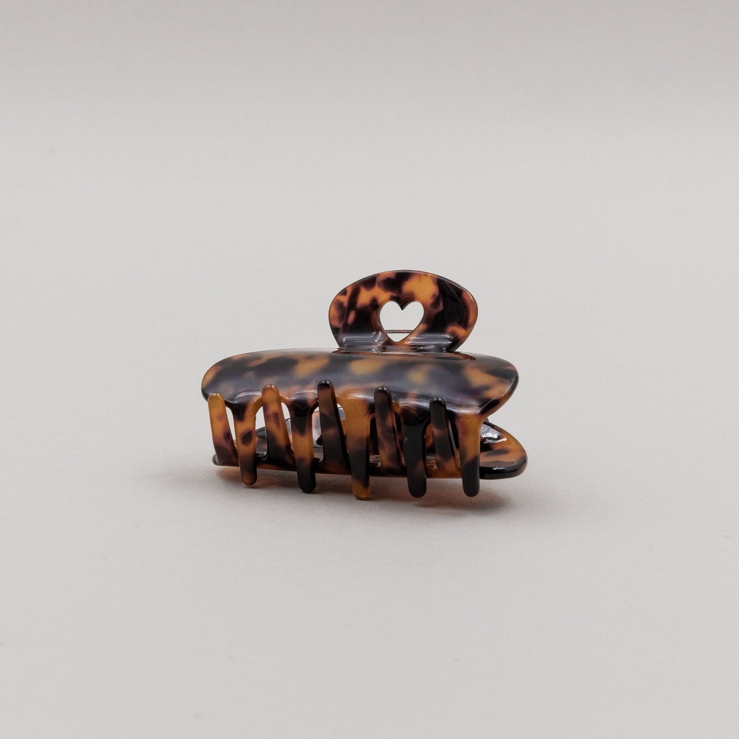 Hair clip heart amber large - Eulenschnitt