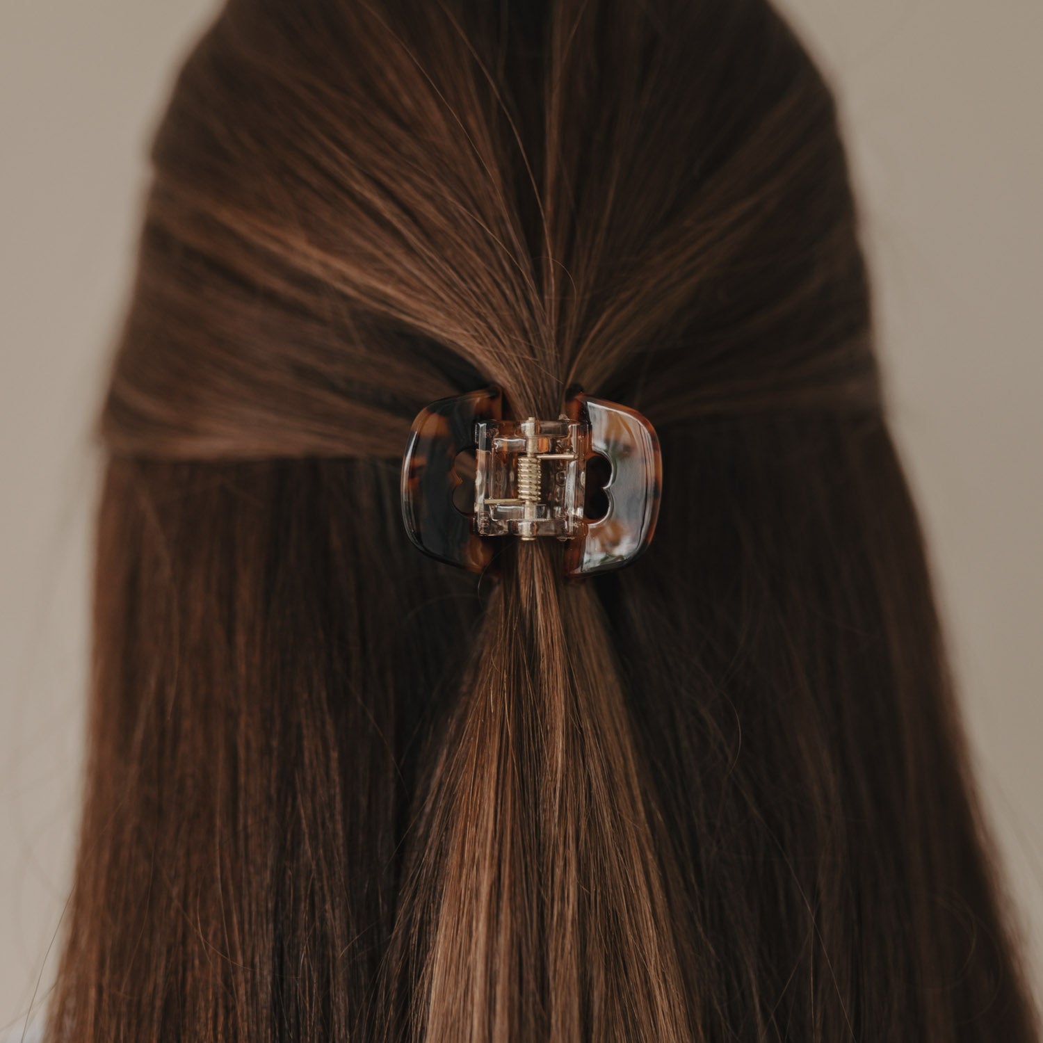 Pince à cheveux cœur ambre petite - Eulenschnitt