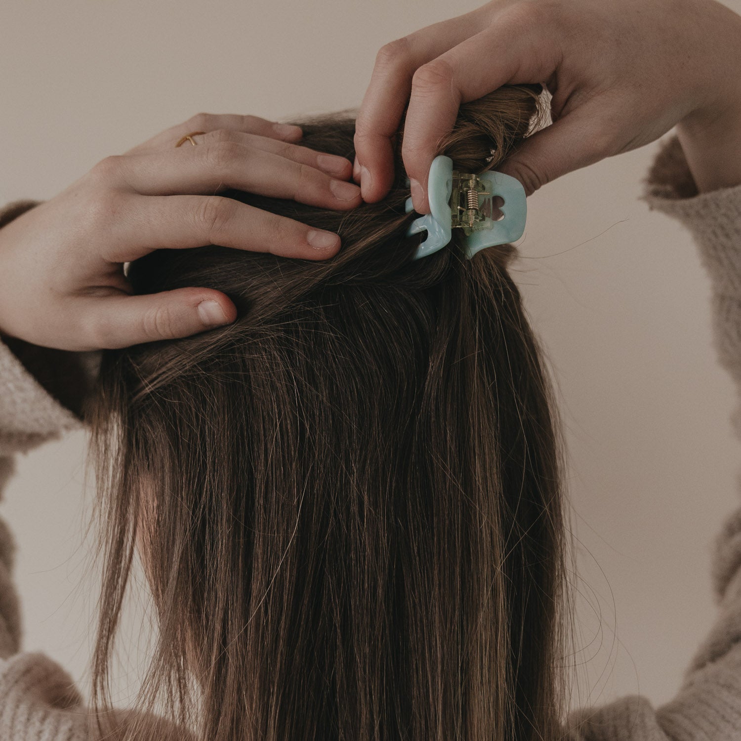 Barrette cœur menthe petite - Eulenschnitt