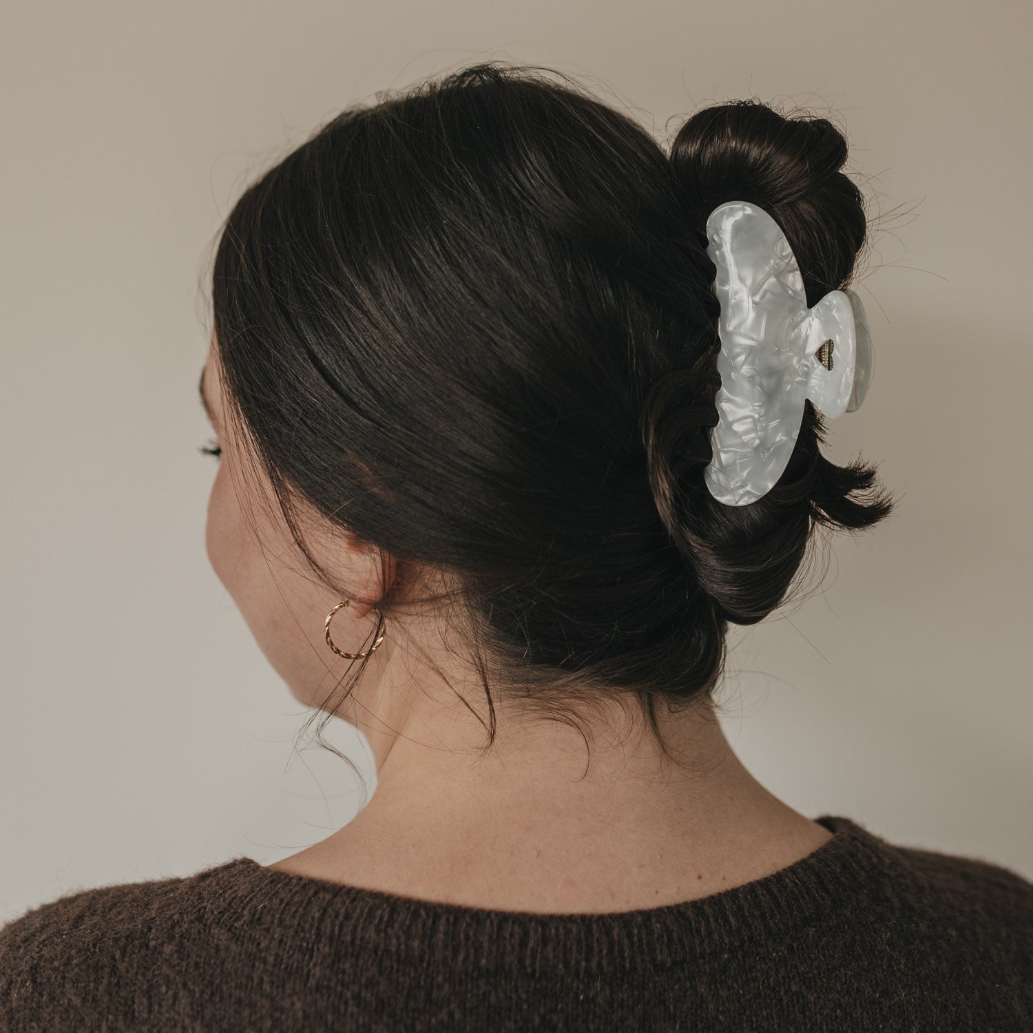 Haarspange Herz Pearl maxi - Eulenschnitt