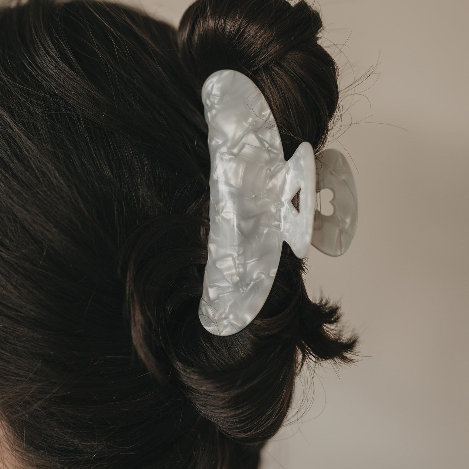 Fermaglio per capelli Cuore Perla maxi - Eulenschnitt