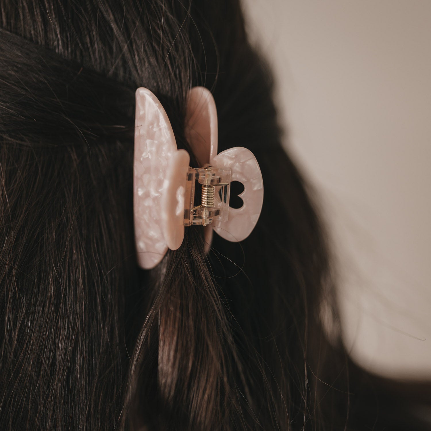 Hair clip heart pink large - Eulenschnitt