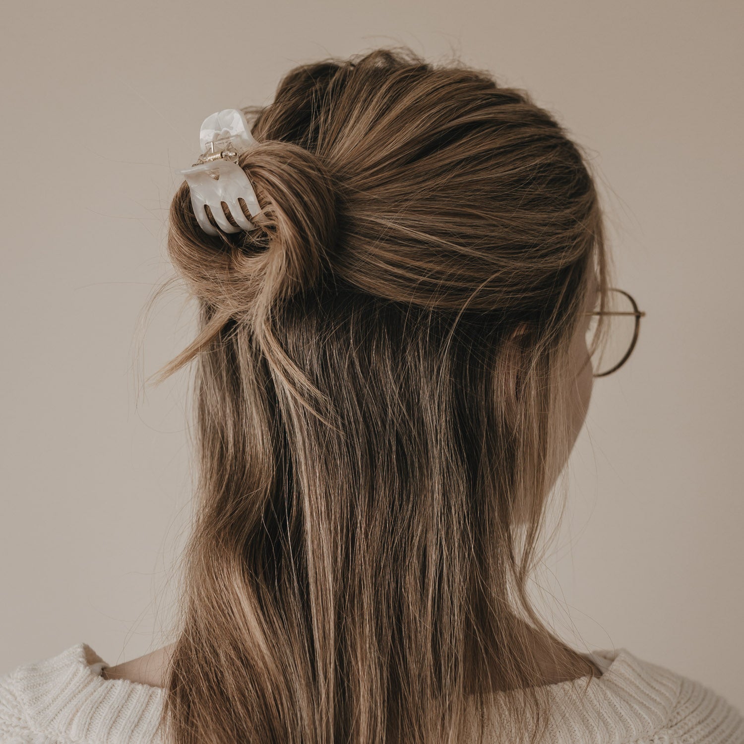 Pince à cheveux coeur blanc petit - Eulenschnitt
