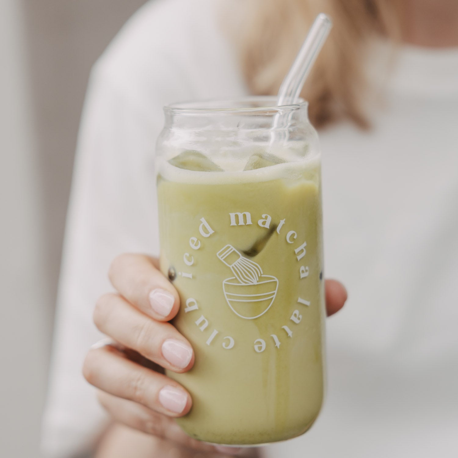 Verre haut "Iced Matcha Latte Club" - Eulenschnitt (Image 6)