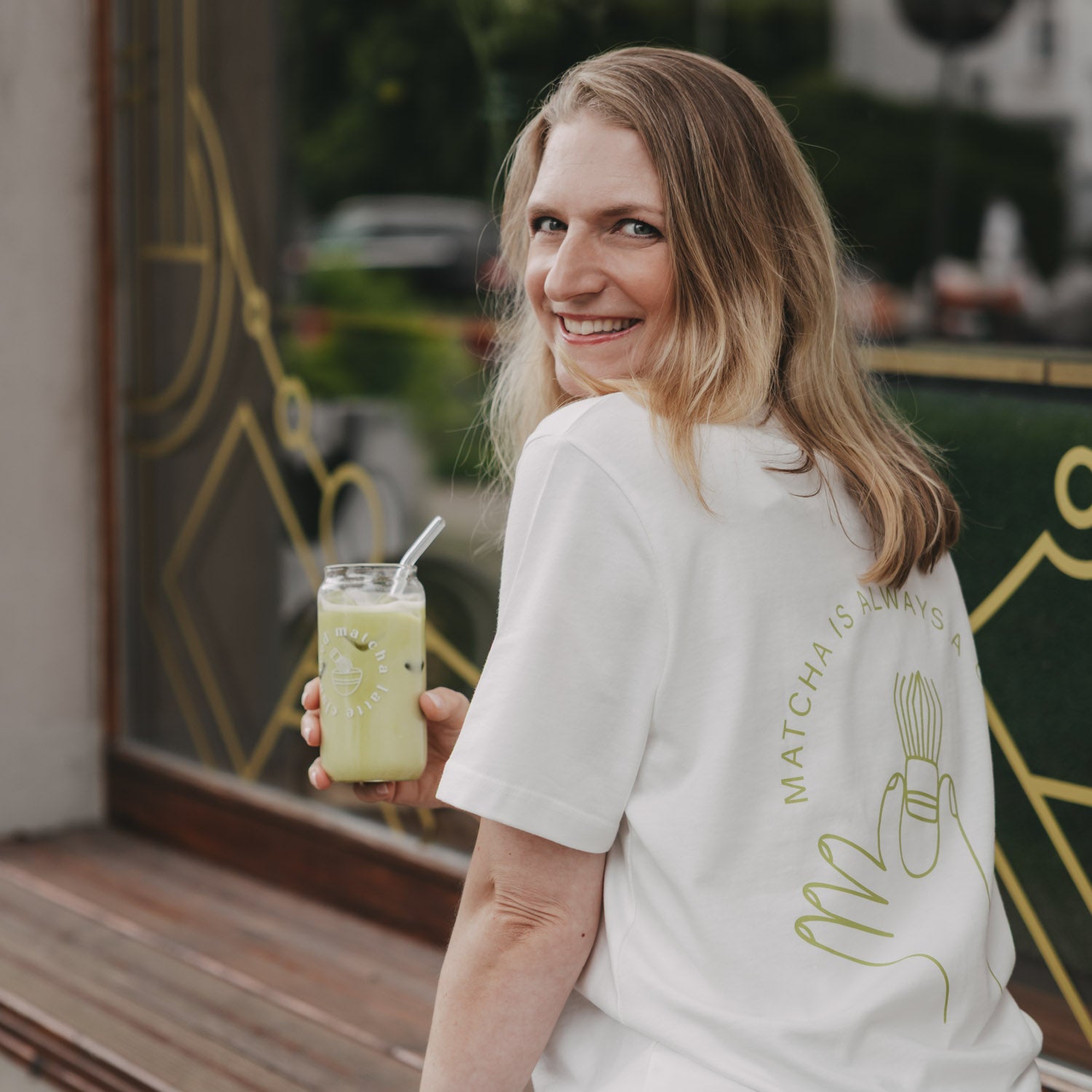 Verre haut "Iced Matcha Latte Club" - Eulenschnitt (Image 4)