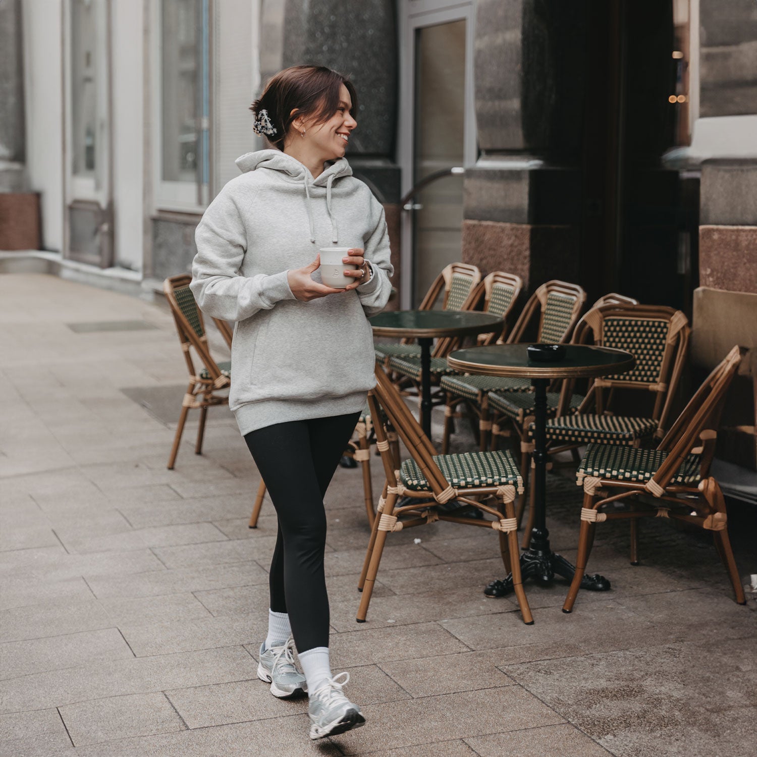 Hoodie "Croissant & Coffee Club" M – Limited Edition - Eulenschnitt