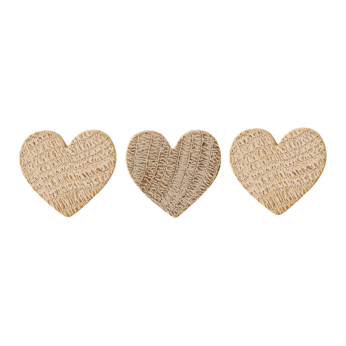 Magnete di legno Cuore set di 3 - Eulenschnitt (Immagine 2)