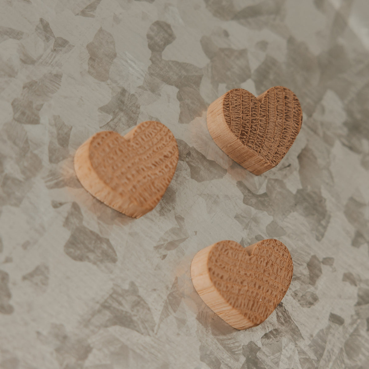 Magnete di legno Cuore set di 3 - Eulenschnitt