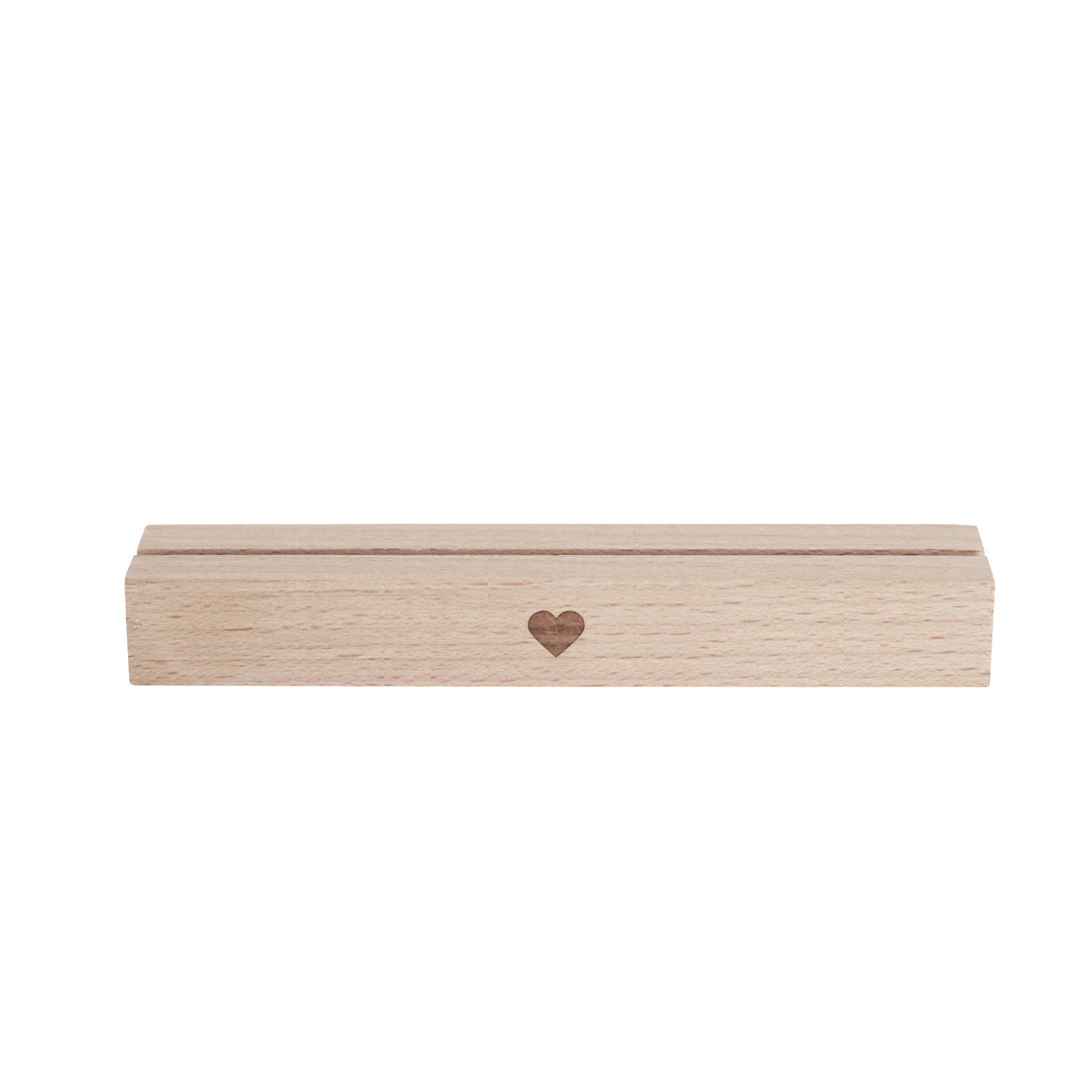 Kartenständer 15cm Herz natur 2er Set - Eulenschnitt