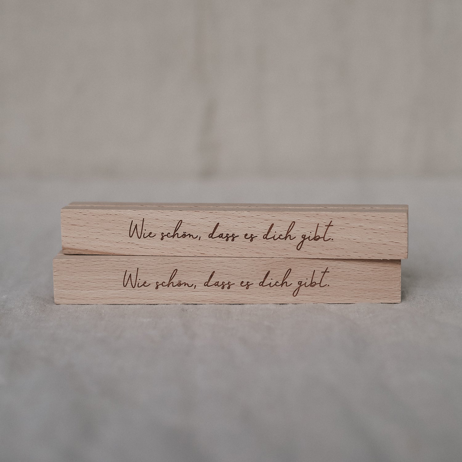 Kartenständer 15cm "Wie schön, dass es dich gibt." 2er Set - Eulenschnitt