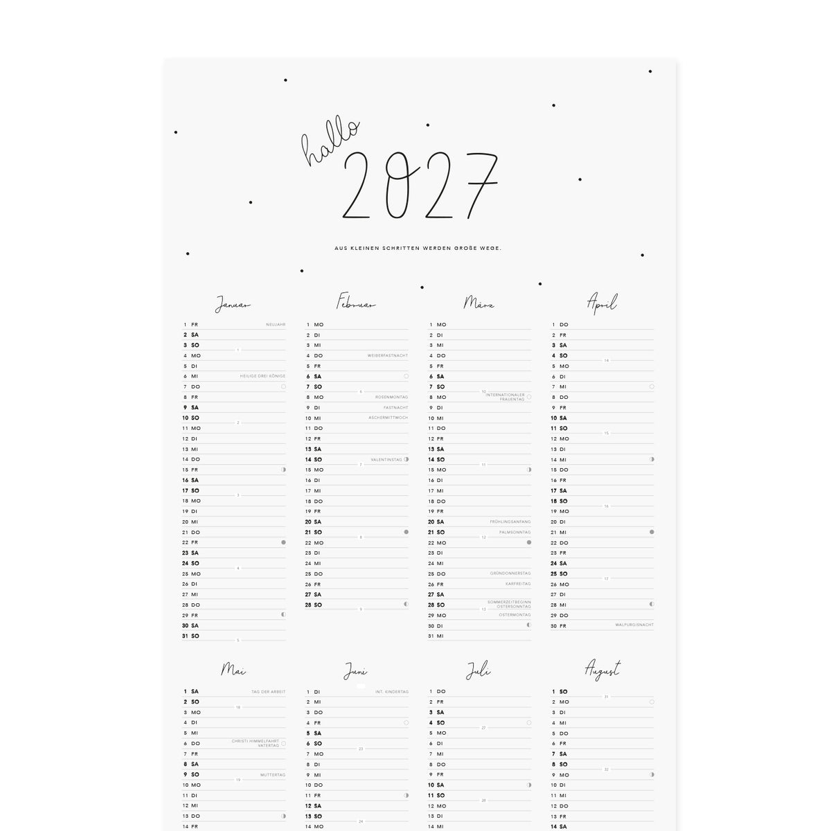 Calendrier mural 2027 - Eulenschnitt (Image 2)