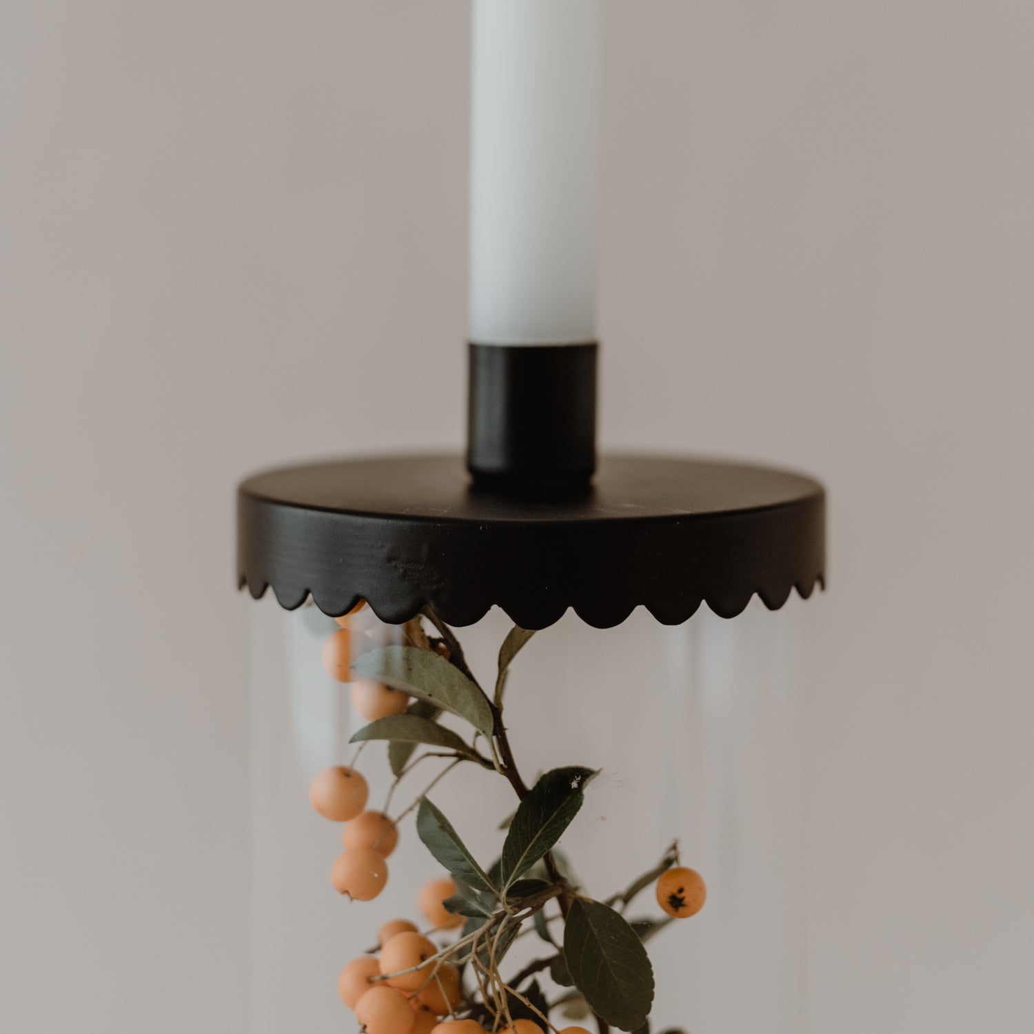 Kerzenhalter Welle schwarz für Vorratsglas  - Eulenschnitt