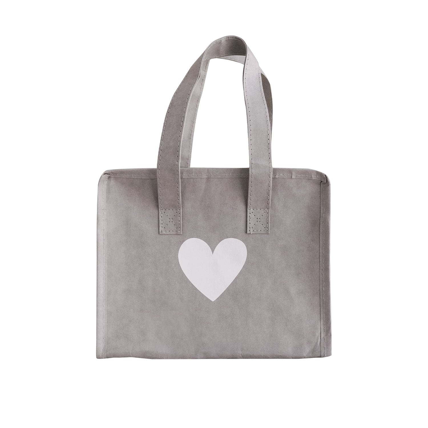 Kühltasche Herz grau klein - Eulenschnitt
