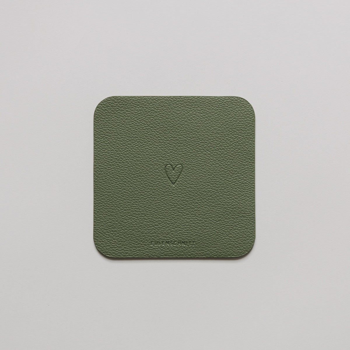 Sottobicchieri quadrati cuore set da 2 verde - Eulenschnitt (Immagine 6)