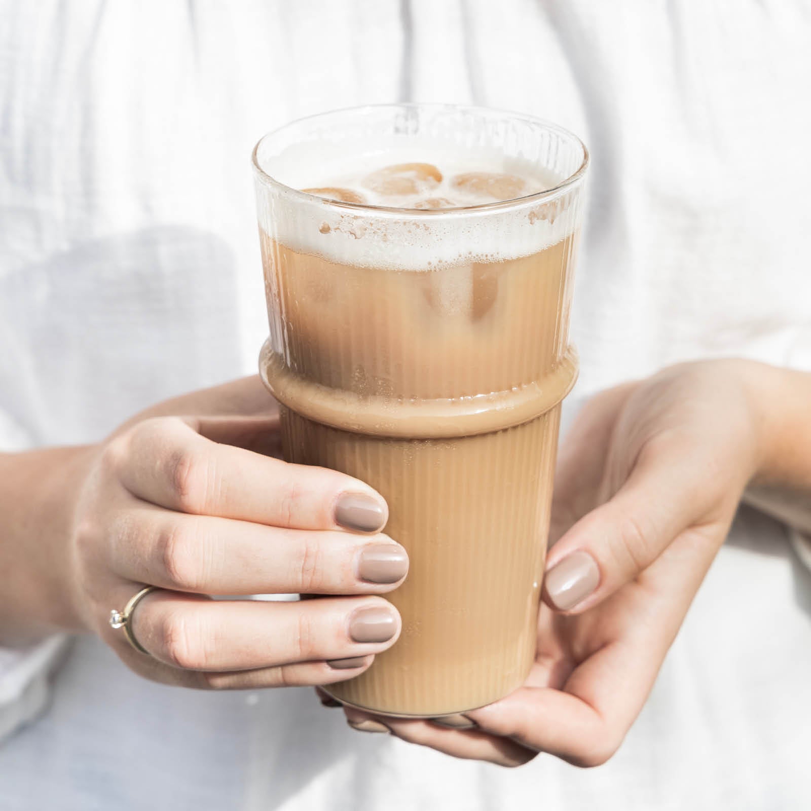 Latte Macchiatoglas "ribbed" - Bastion Collections