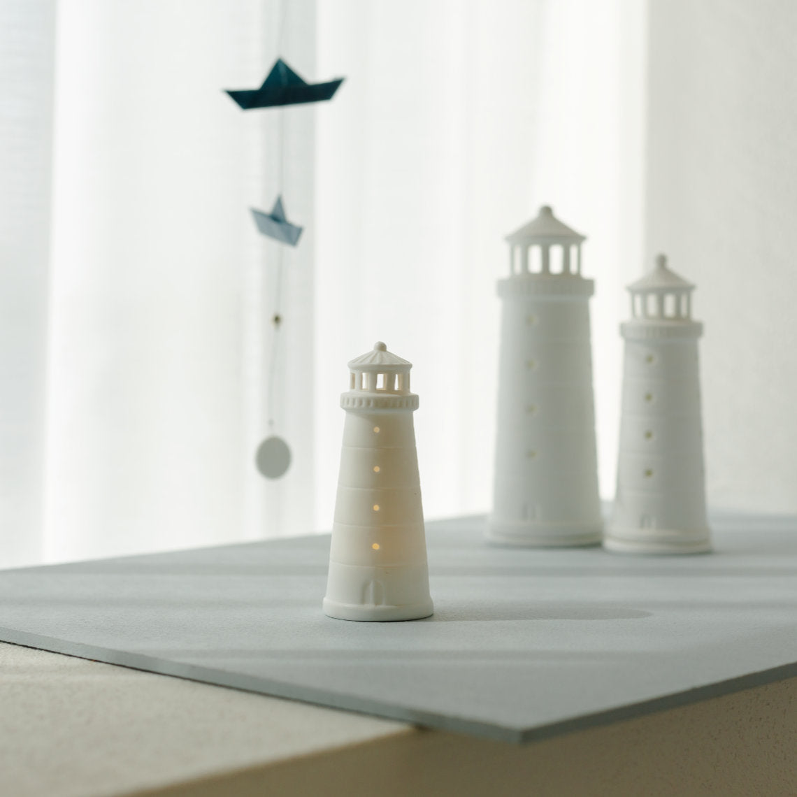 Lichthaus Leuchtturm LED – handgefertigt - Räder