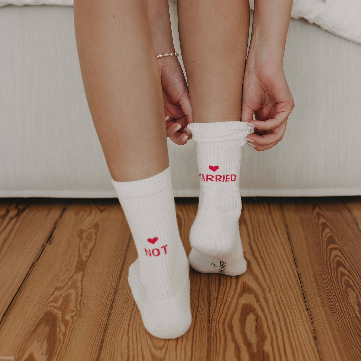 Socken "Not Married" weiss 35-38 - Limited Edition - Eulenschnitt
