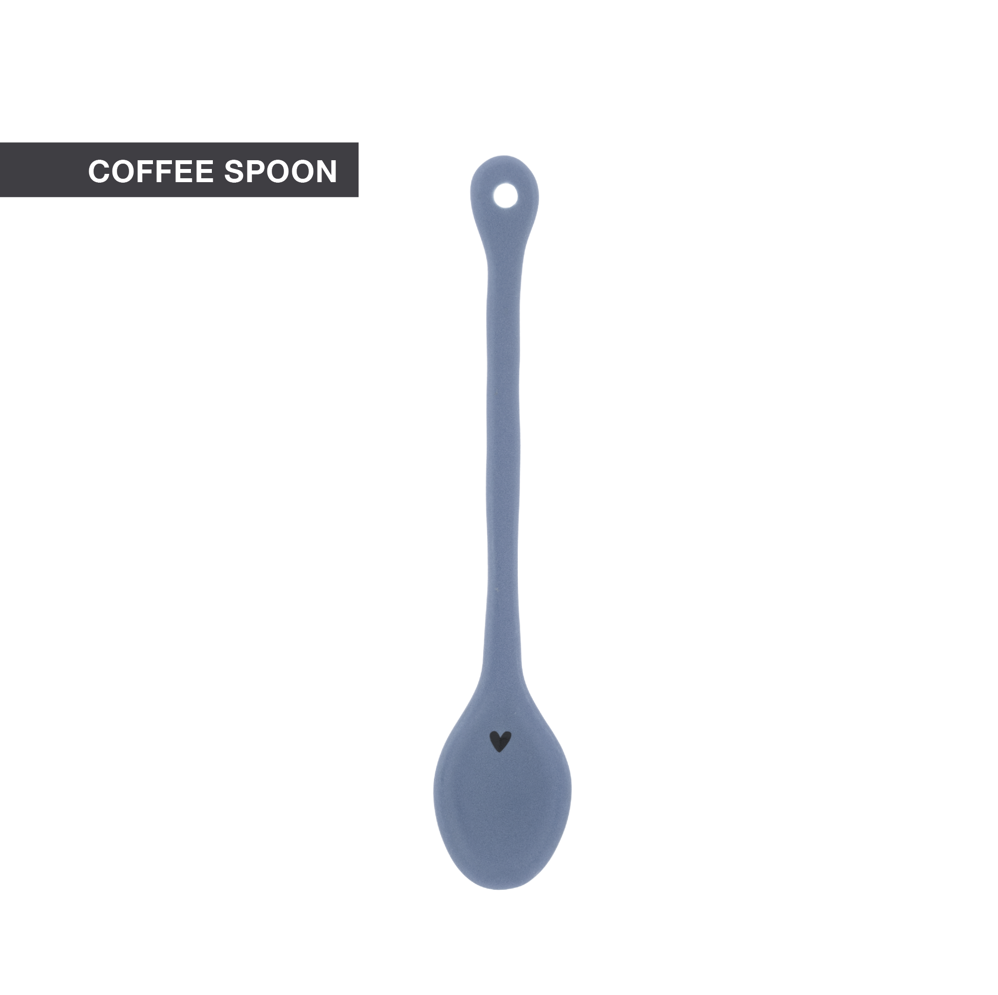 Löffel "heart" matt iris blue - Bastion Collections