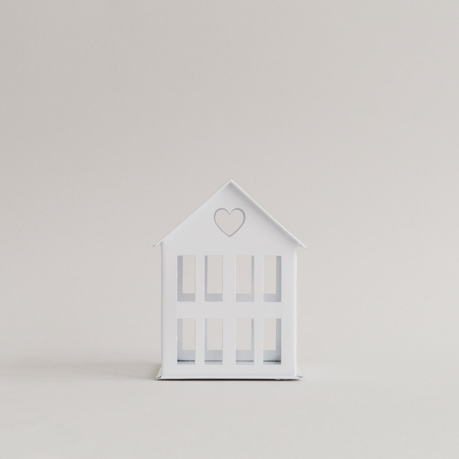 Metallhaus mini weiss - Eulenschnitt