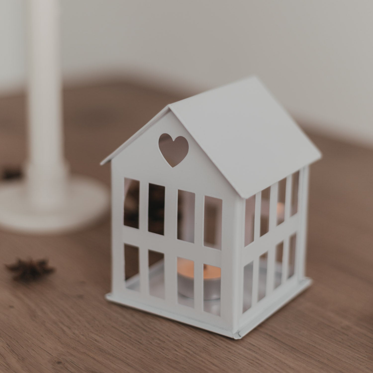 Metallhaus mini weiss - Eulenschnitt