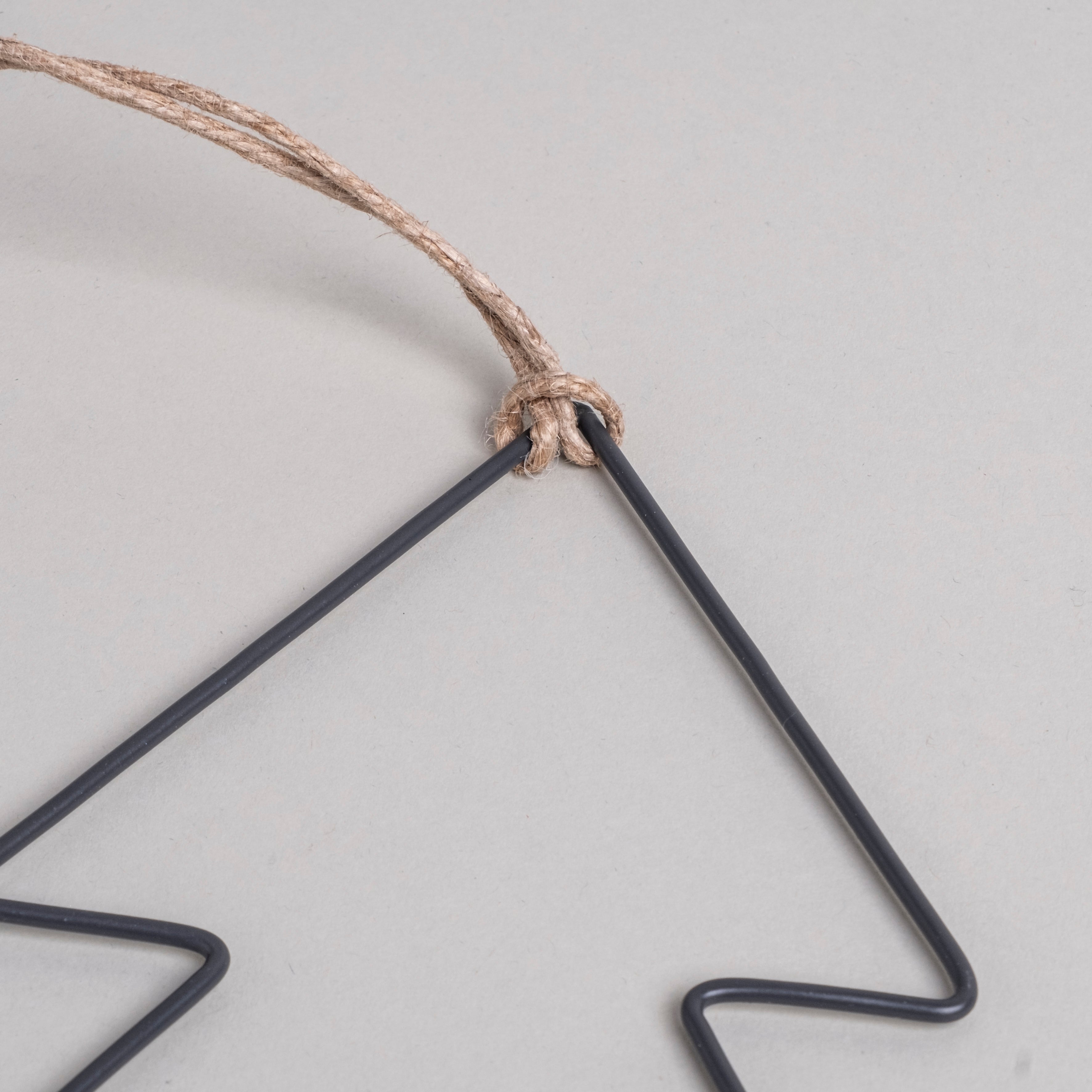 Couronne métallique sapin noir set de 2 - Eulenschnitt