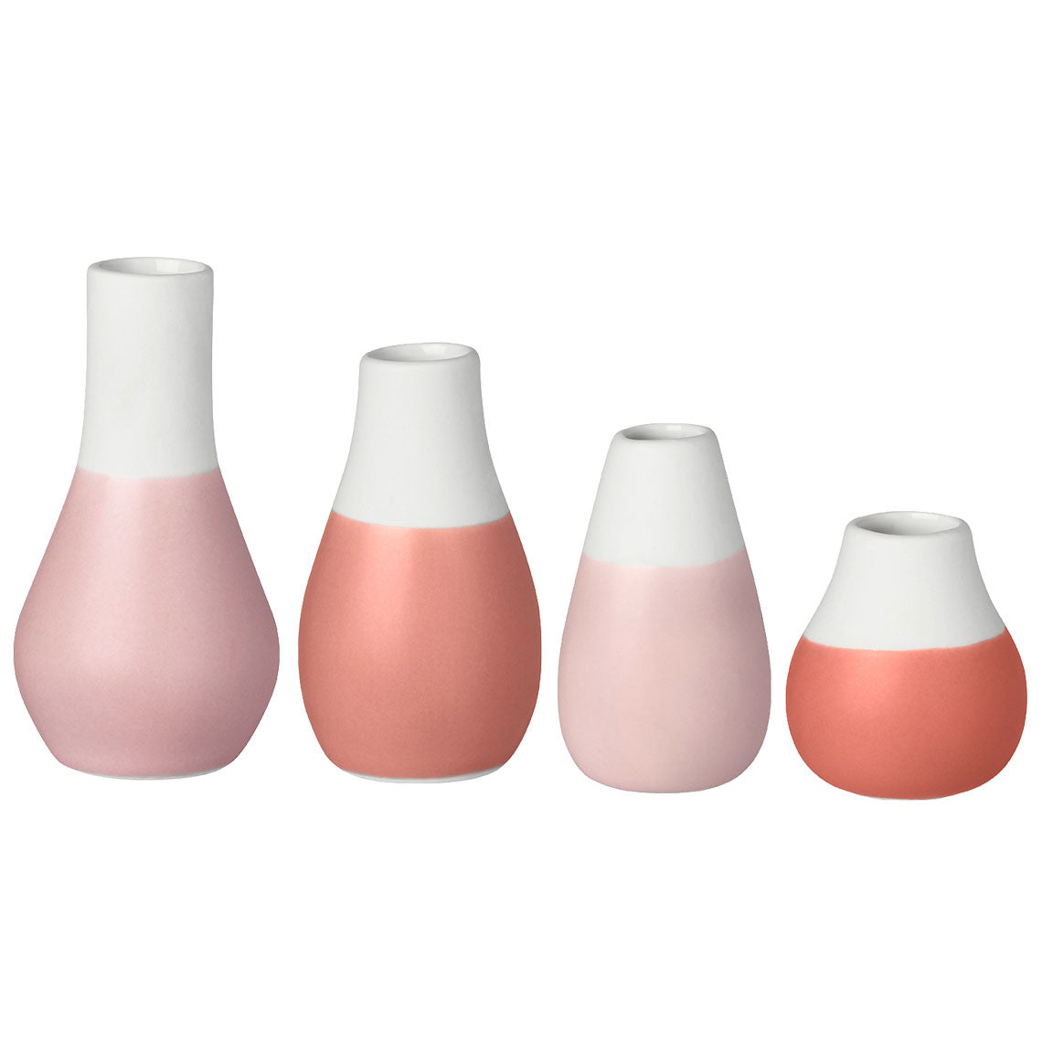 Mini Pastellvasen pudertöne 4er Set - Räder
