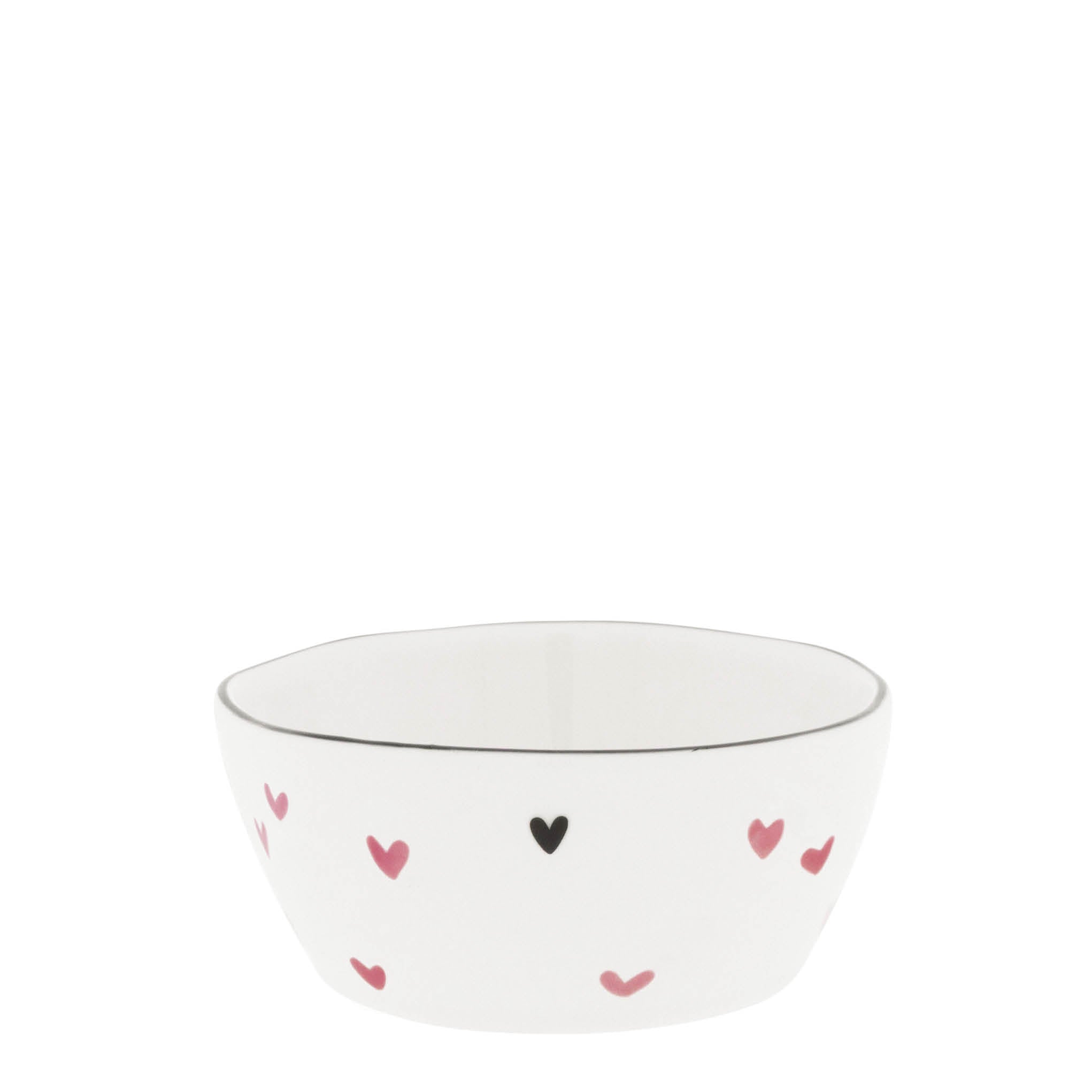 Mini Schalen "hearts" 9.5x4cm rose 3er Set - Bastion Collections