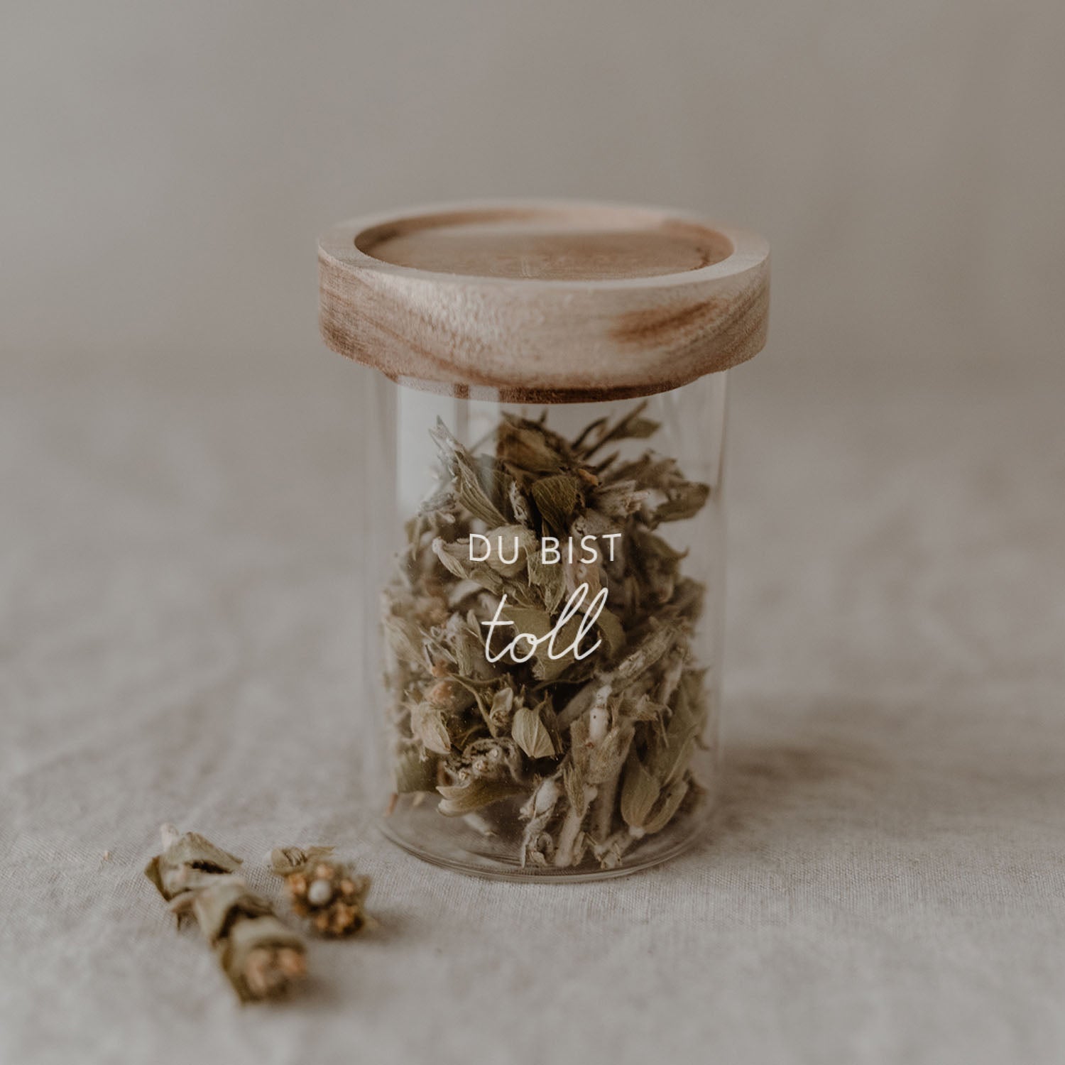 Mini Vorratsglas "Du bist toll" 9cm - Eulenschnitt