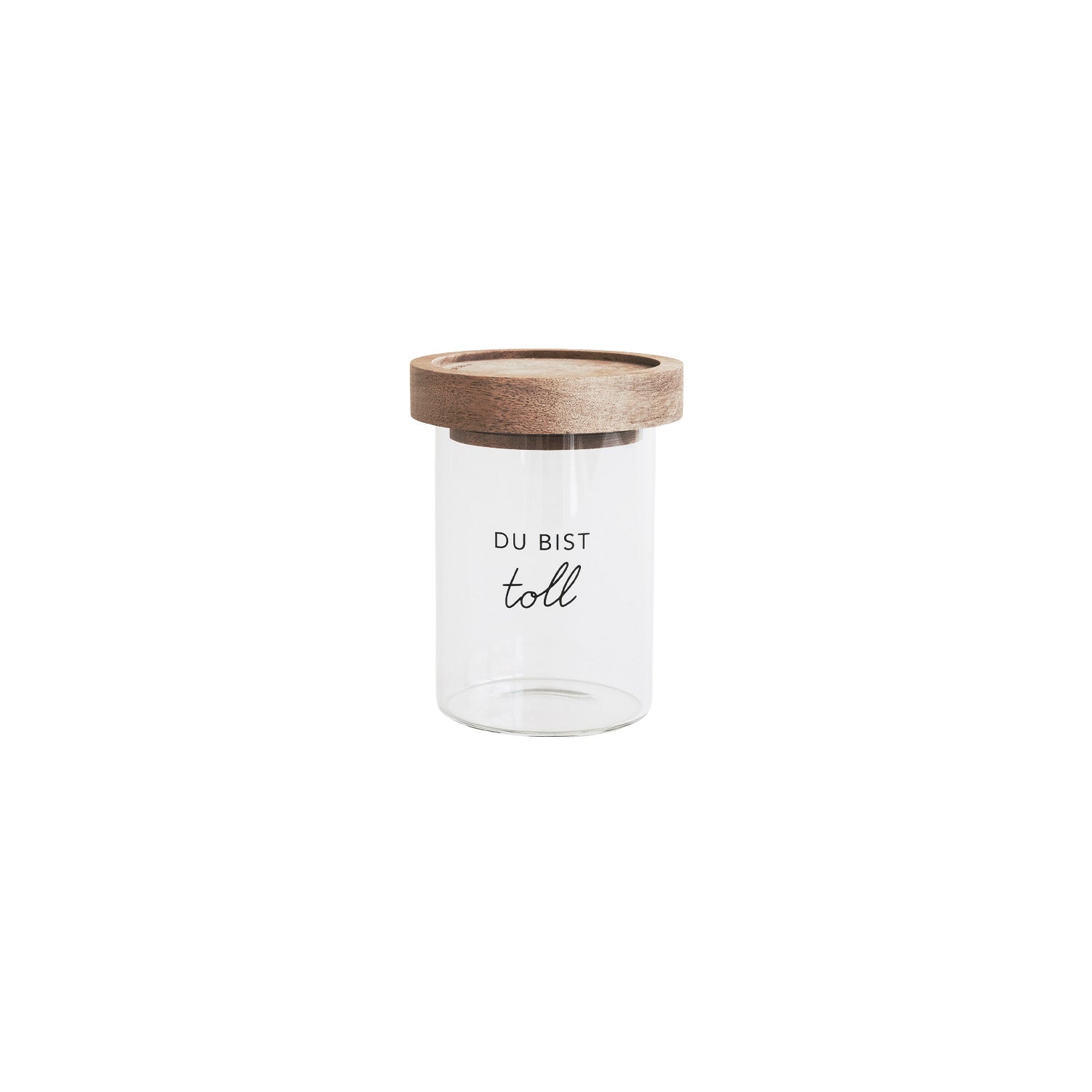 Mini Vorratsglas "Du bist toll" schwarz 9cm - Eulenschnitt