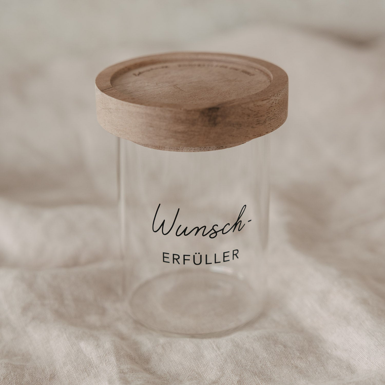 Mini Vorratsglas "Wunscherfüller" schwarz 9cm - Eulenschnitt