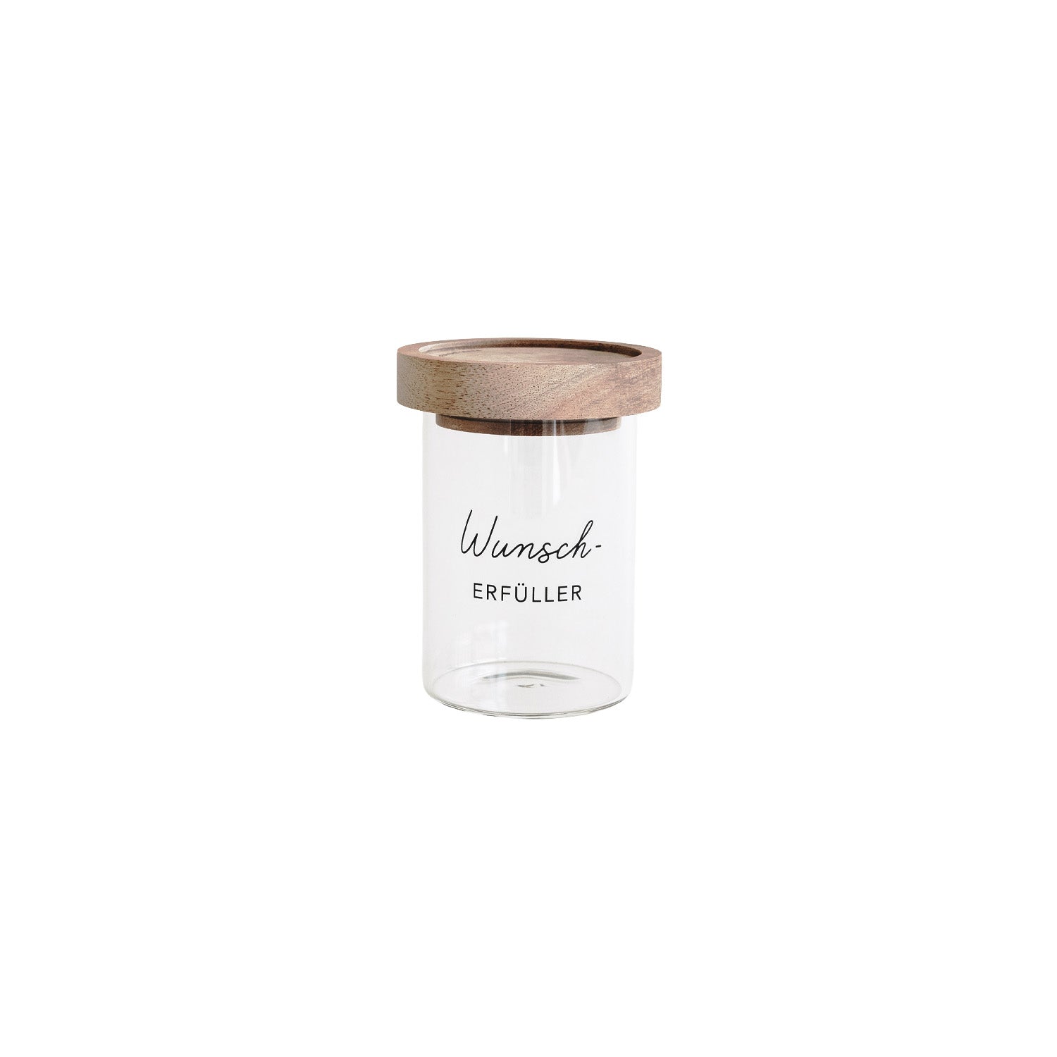 Mini Vorratsglas "Wunscherfüller" schwarz 9cm - Eulenschnitt