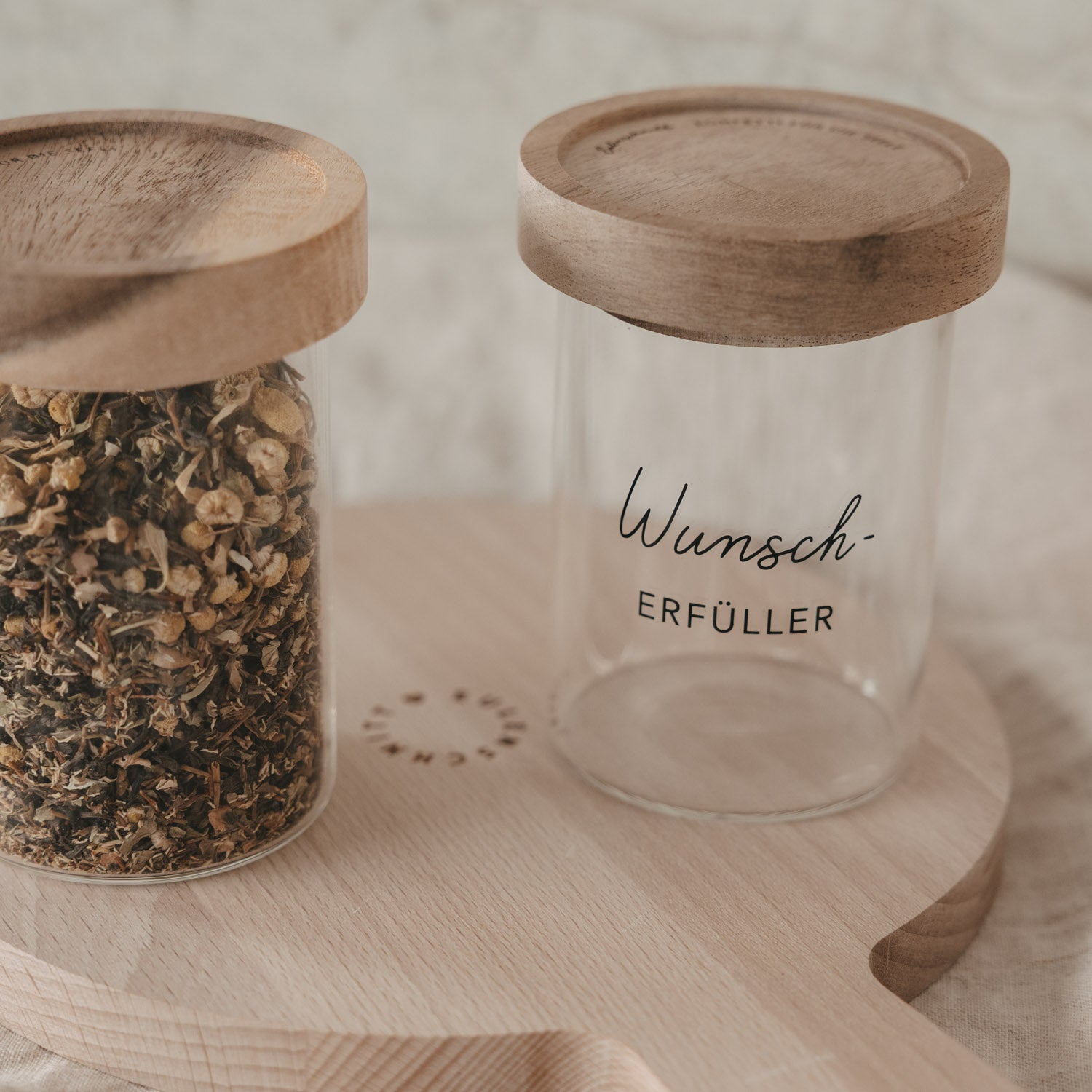 Mini Vorratsglas "Wunscherfüller" schwarz 9cm - Eulenschnitt