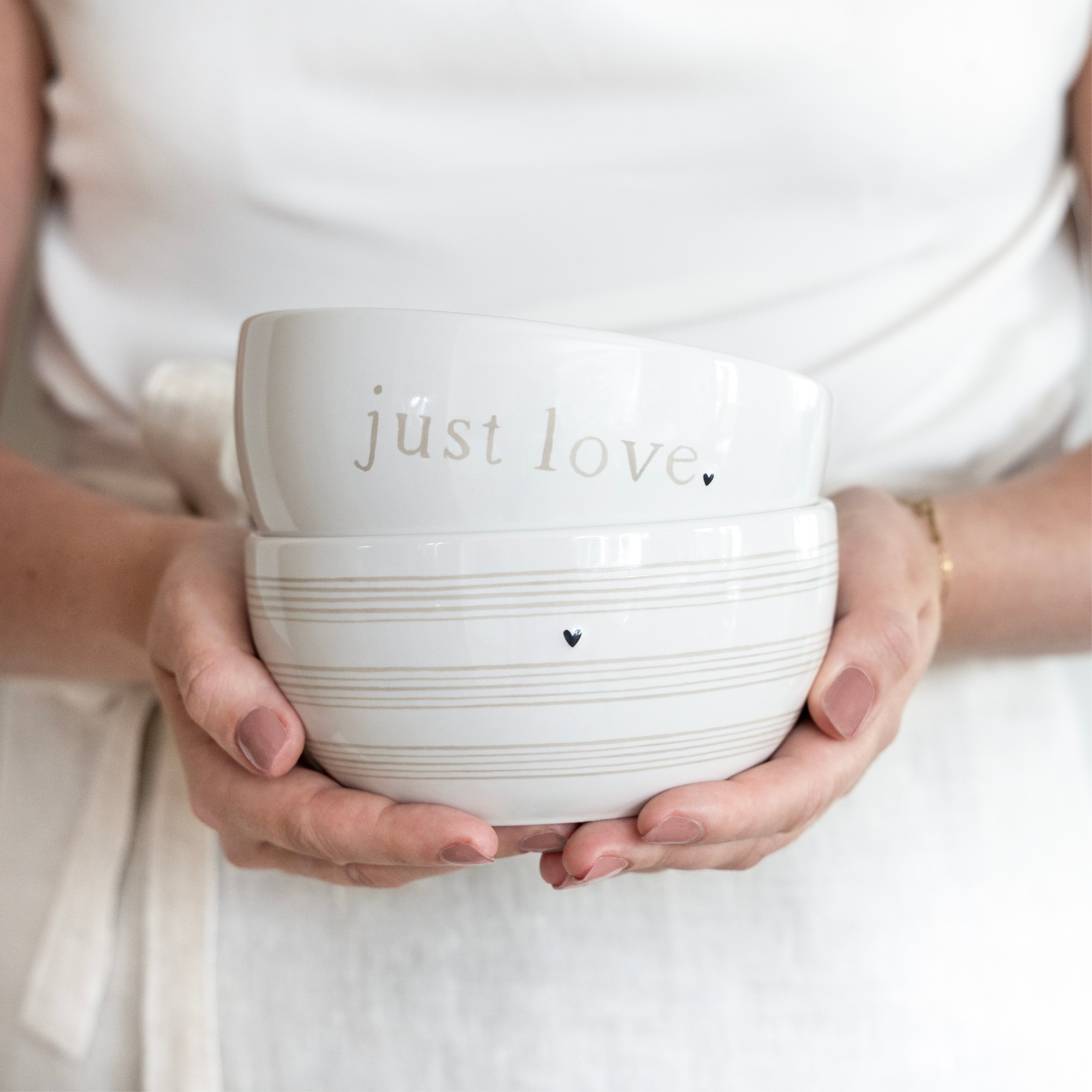 Müeslischale "just love" beige - Bastion Collections