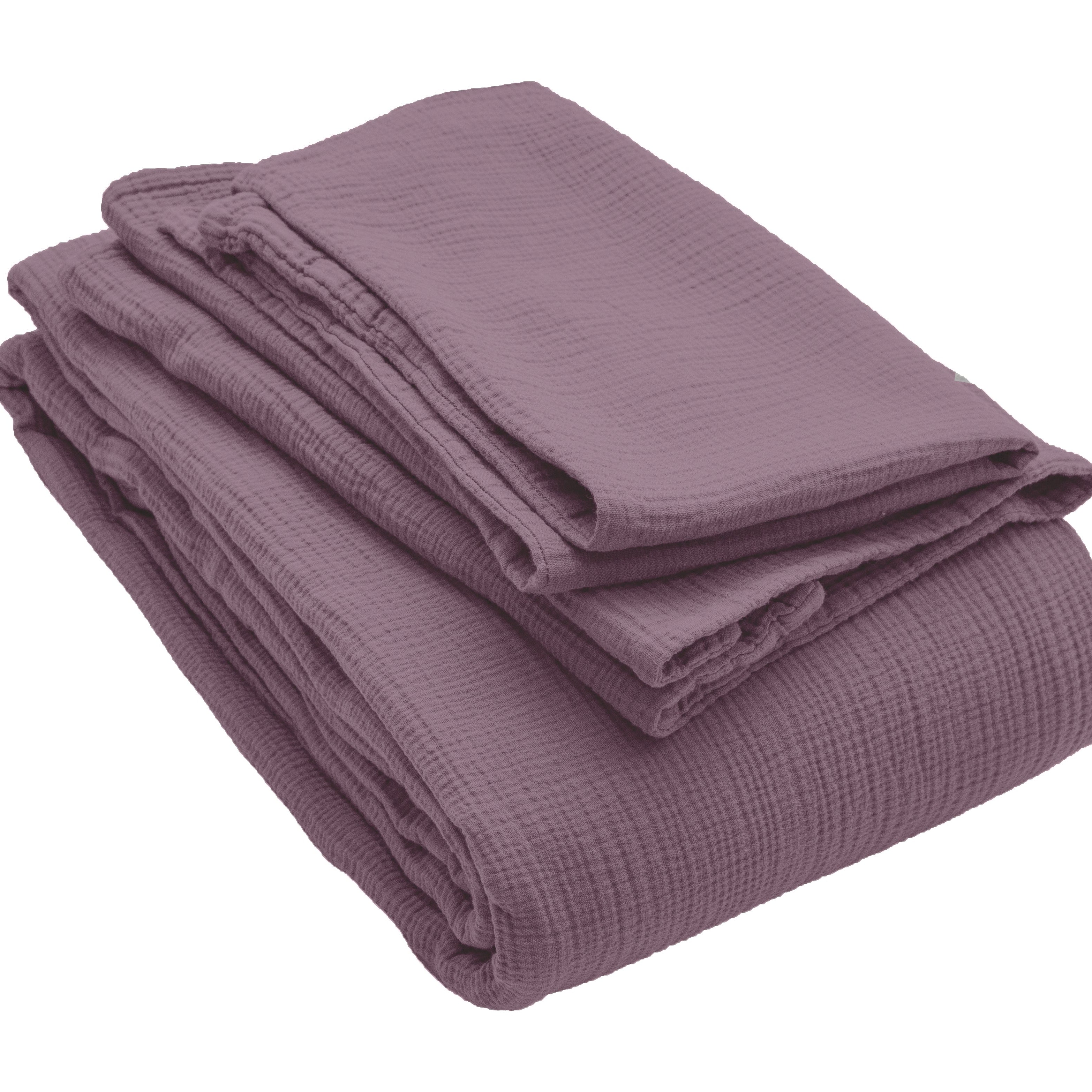 Musselin Kissenbezug Jula aubergine 50x70cm - Farbliebe