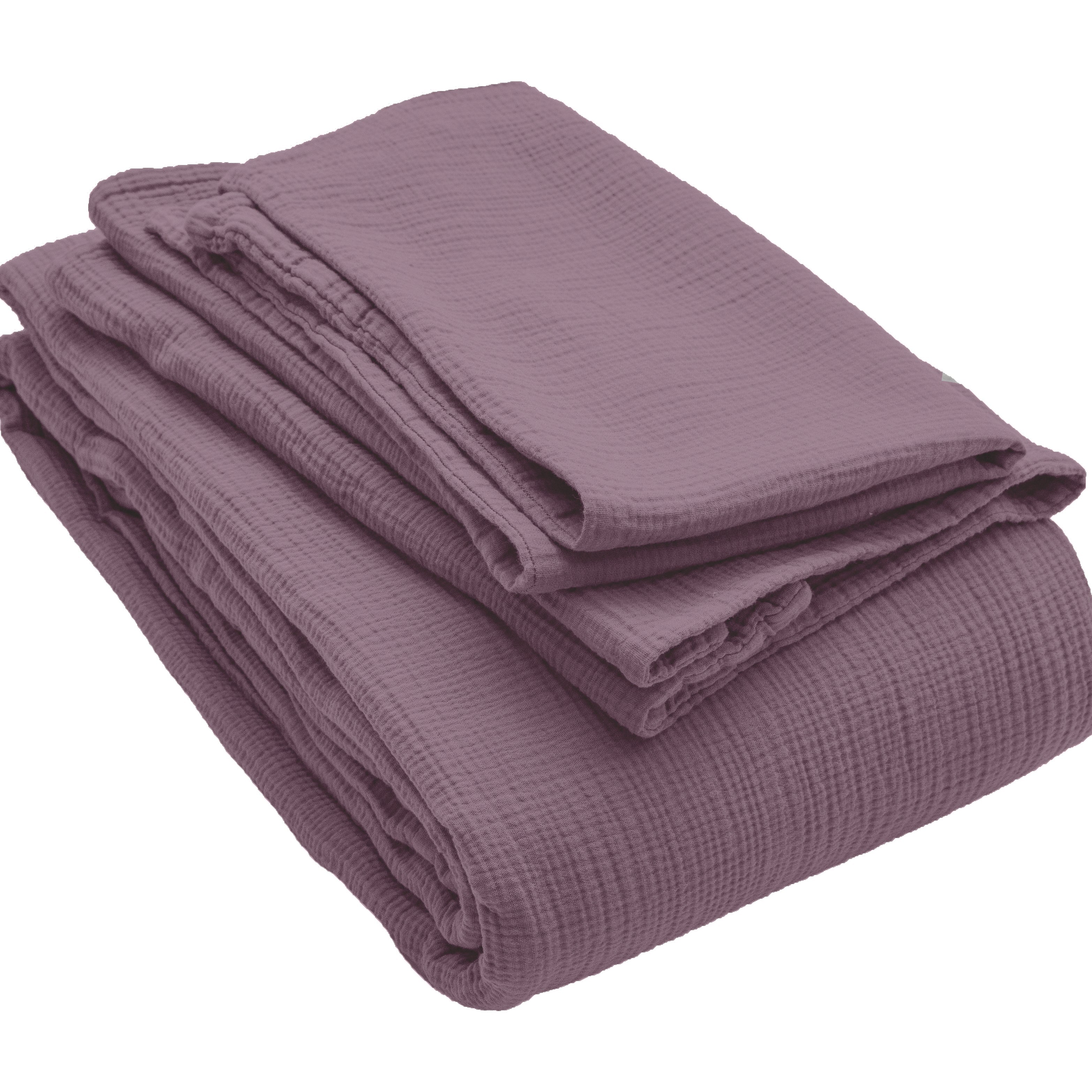 Musselin Kissenbezug Jula aubergine 65x100cm - Farbliebe