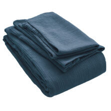 Musselin Kissenbezug Jula enzianblau 65x100cm - Farbliebe